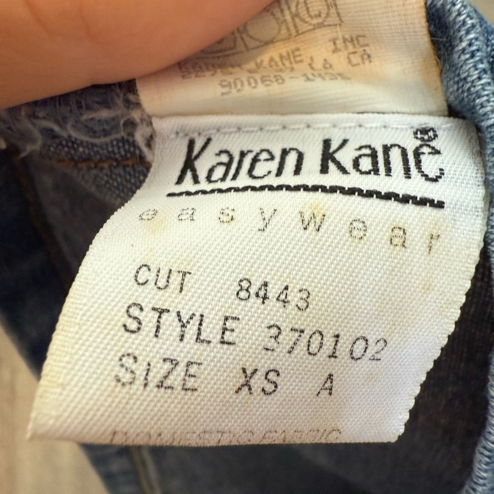 Vintage 90s Karen Kane Denim Zip Vest XS - Picture 6 of 8